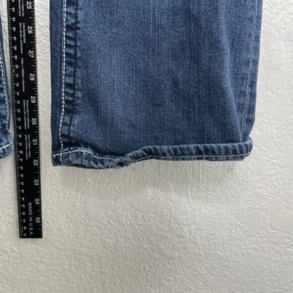 Maurices Womens Jeans Size 30 Premium Denim Blue Dark Wash Bootcut Embroidered - Picture 5 of 14